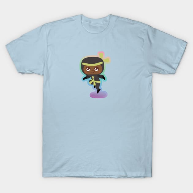 Green Ninja in Rainbow T-Shirt by Language Ninjas